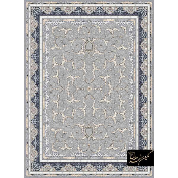 فرش کد 11007 نقره ای 700 شانه طرح افشان لوتوس - فرش شبان